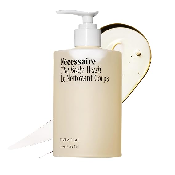 Necessaire The Body Wash Fragrance-Free - Multi-Oil Shower Gel Body Wash for Women + Men. Non-Comedogenic + Hypoallergenic for Sensitive Skin with Niacinamide. 500ml/16.9 fl oz