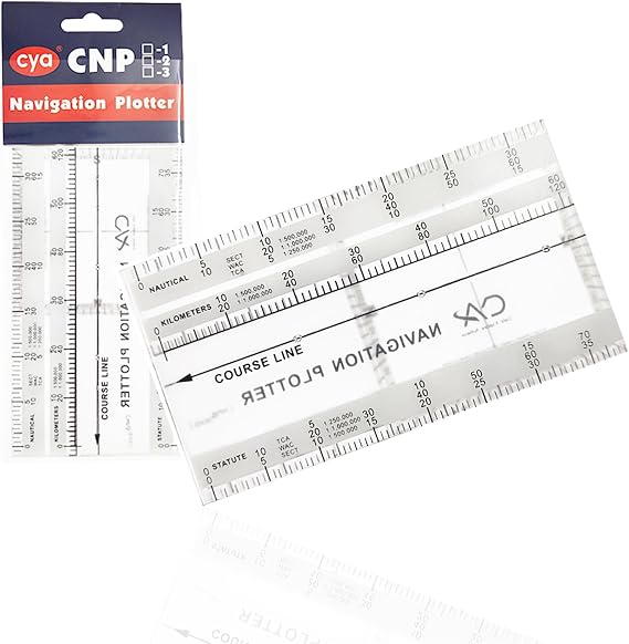 CYA Foldable Aviation Navigation Plotter - 15" Lexan Flight Azimuth Tool