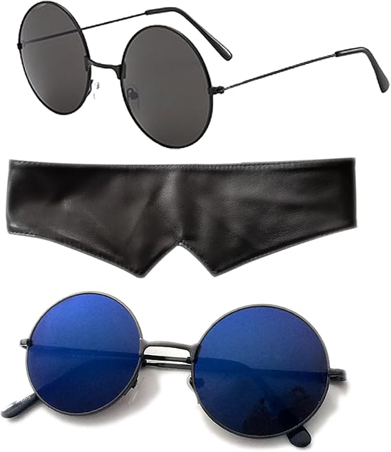 Gojo-Satoru Glasses Blindfold Sunglasses Anime Go-jo Blue Black Costume Prop