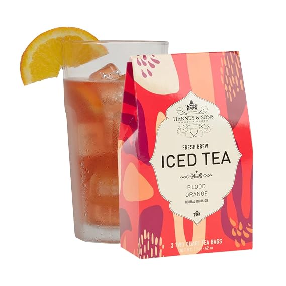 Harney & Sons Fresh Brew Blood Orange Herbal Iced Tea, 3 Tea Bags