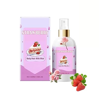 Vanilla and Cream Duo Body Mist, Sweet Body Milk Mist, Strawberry Body Spray, Marshmallow Blush Body Milk, Strawberry Shortcake Body Oil,Long-Lasting Fragrance 1pcs