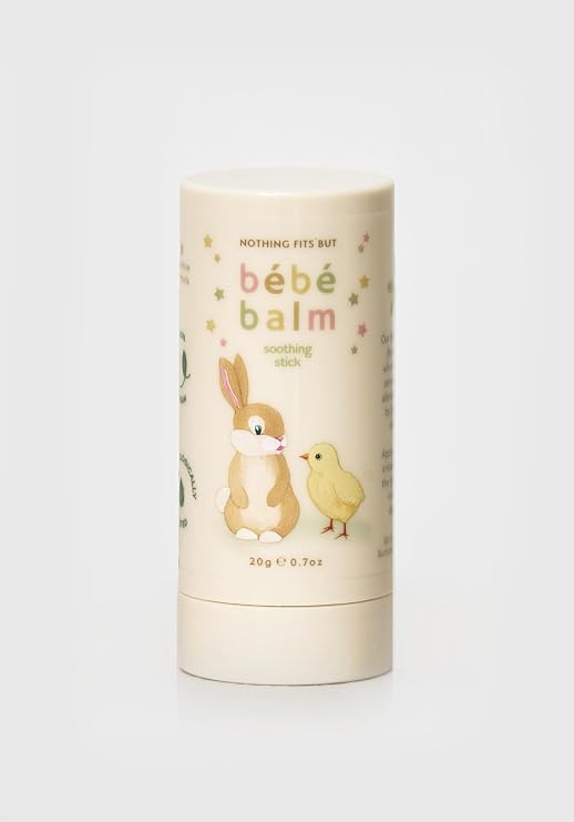 Vegan Bebe Baby Balm Stick, EWG Green Saliva and Diaper Rash Relief Stick, Soothing & Hydrating Sensitive Skin Balm for Newborns, Korean Baby Skincare with Shea Butter and Argan Oil, 0.7 Oz