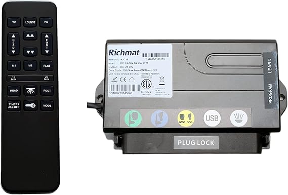 HJH55 Remote and HJC18 Control Box for Adjustable Bed Base (#1)