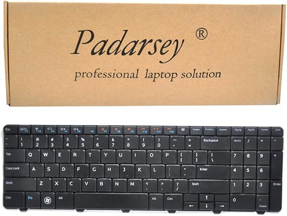 Replacement Keyboard Compatible with Dell Inspiron 15R 5010 M5010 M501R N5010 Series Black US Layout, Compatible Part Number 09GT99 NSK-DRASW 96DJT 096DJT NSK-DRASW