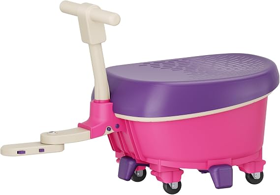 FanttikRide N10 Trailer for N10 Ultra+/Pro/Classic Wiggle Car, Pink | Large Storage Space, 360 Silent Universal Wheels, 4 Anti-Tipping Support Feet, No Battery, 66 Lbs, Kids Car for Ages 3+