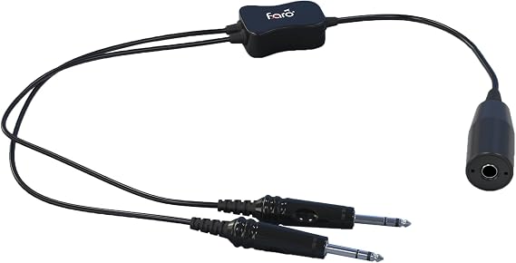 FARO Low to High Impedance Adapter (Aviation Headset Converter) General Aviation (GA) and Military Headset Adapter