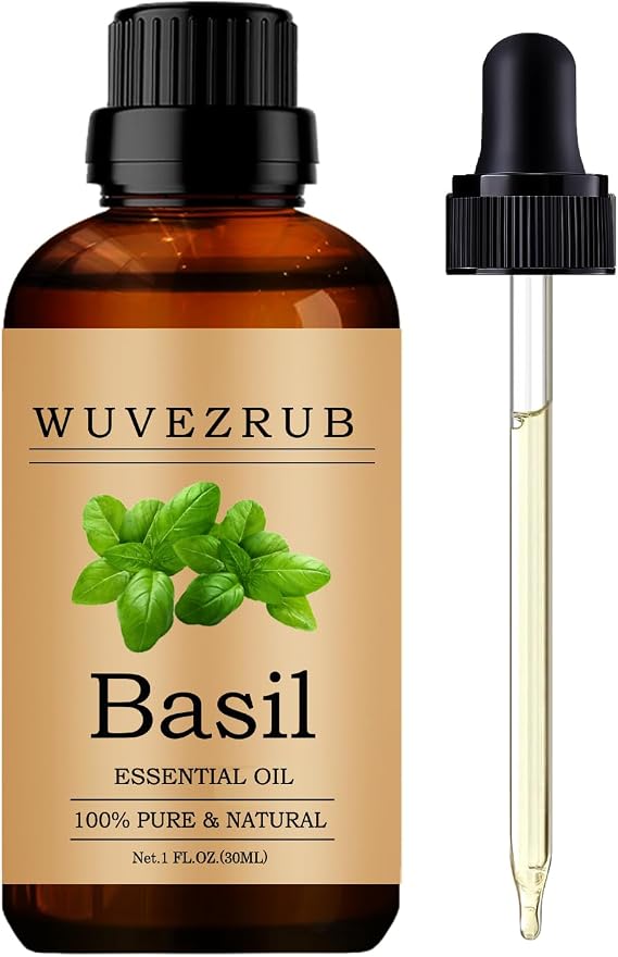 Basil Essential Oil for Diffuser, Aromatherapy & DIY-30ml | Pure natural basil oil; ideal for diffuser aromatherapy, candle & soap DIY, home freshening & body massage, 1.01 fl oz