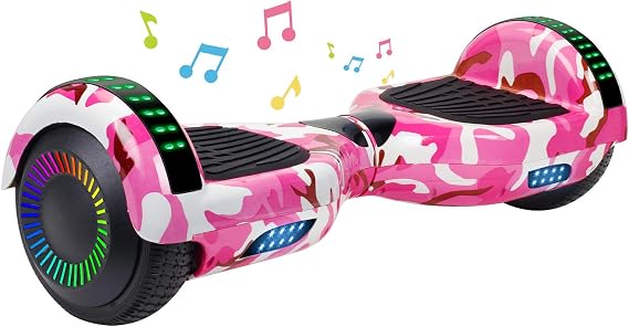 Self Balancing Scooter for Kids, 6.5" Two Wheels Scooter with Bluetooth and Lights for Girls Boys Kids Adults