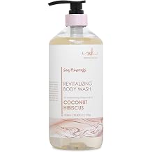 Manna Kadar Beauty Dead Sea Minerals Revitalizing Body Wash, Coconut Hibiscus - Clean, Soothe, Revitalizes, Rejuvenates Skin, Hydrates, Shower Gel