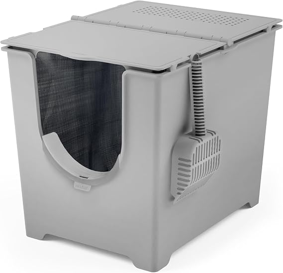 Modkat Flip Covered Litter Box, Front Entry, Gray