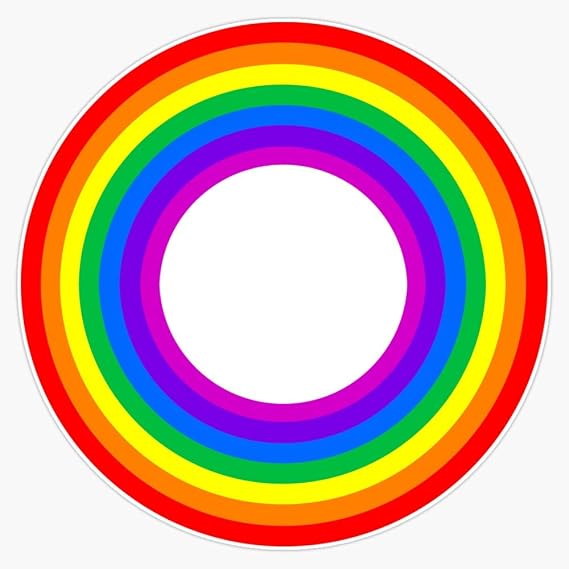 Rainbow Ring Sticker Vinyl Bumper Sticker Decal 5"
