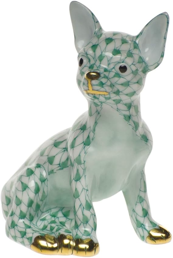 Herend Chihuahua Green Fishnet