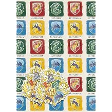 Official Harry Potter Luxury 2 Sheet 2 Tag Wrapping Paper, Harry Potter