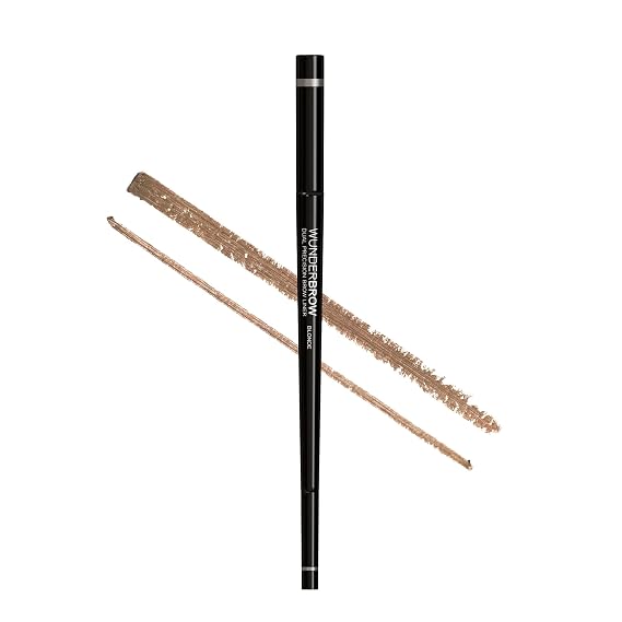 Wunderbrow Dual Precision Brow Liner, Eyebrow Liner Pencil With Angled Tip and Ultra Fine Tip Dual Precision Brow Liner Eye Brow Make Up, Color Blonde