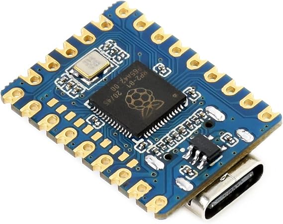 waveshare RP2040-Zero Mini Board High-Performance Pico-Like MCU Board Based on Raspberry Pi Microcontroller Chip RP2040,USB-C Connector,Low-Cost, Support C/C++,MicroPython