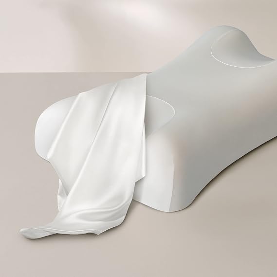 Sleep & Glow Omnia Natural Silk Pillowcase for Hair and Skin Fits Unique Shape of Sleep&Glow Omnia Pillow 19mm Grade 6A Mulberry Silk (Off White)