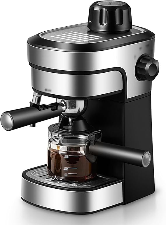 Cappuccino Machines for Home, Espresso Machine, Retro Coffee Maker, with Milk Frothing Function, 5-bar Pressure Pump, Warming Area On The Top, Suitable Making Lattes, Moch