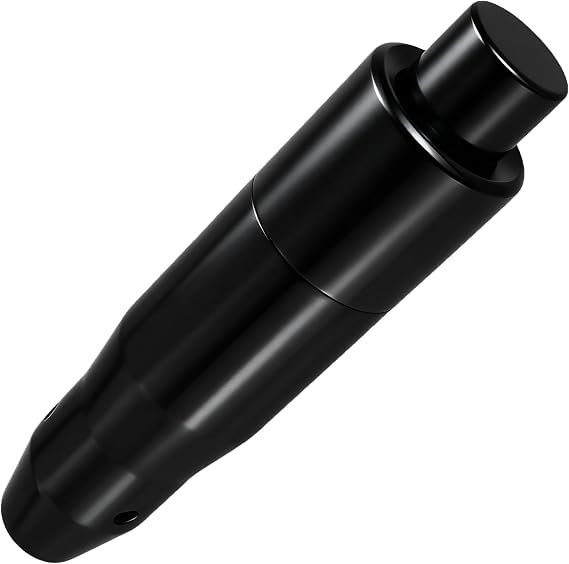 Lunsom Automatic Shift Knob Metal Car Shifting with Push Button Aluminum Alloy Shifter Lever Handle Long Stick Gear Head Fit Most Auto Transmission Vehicle (Black)