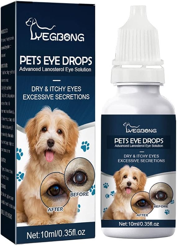 Pet Eye Drops For Cats And Dogs To Remove Tear Marks To Relieve Eye Itching Gentle Cleaning Drops (10ML)