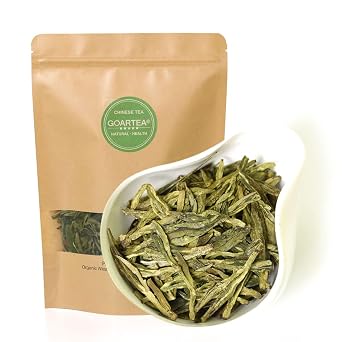 GOARTEA - Dragon Well Longjing Green Tea - 100g / 3.5oz Premium Grade - West Lake Dragonwell Green Tea - Loose Leaf Chinese Spring Xihu Long Jing