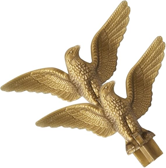 Angoily Eagle Flag Pole Topper, 2Pcs 2026 Plastic USA Flagpole Ball Topper for Yard House, Eagle American Outdoor House Flag Pole Kit Top Finial Ornament, Independence Day, National Day, Gold