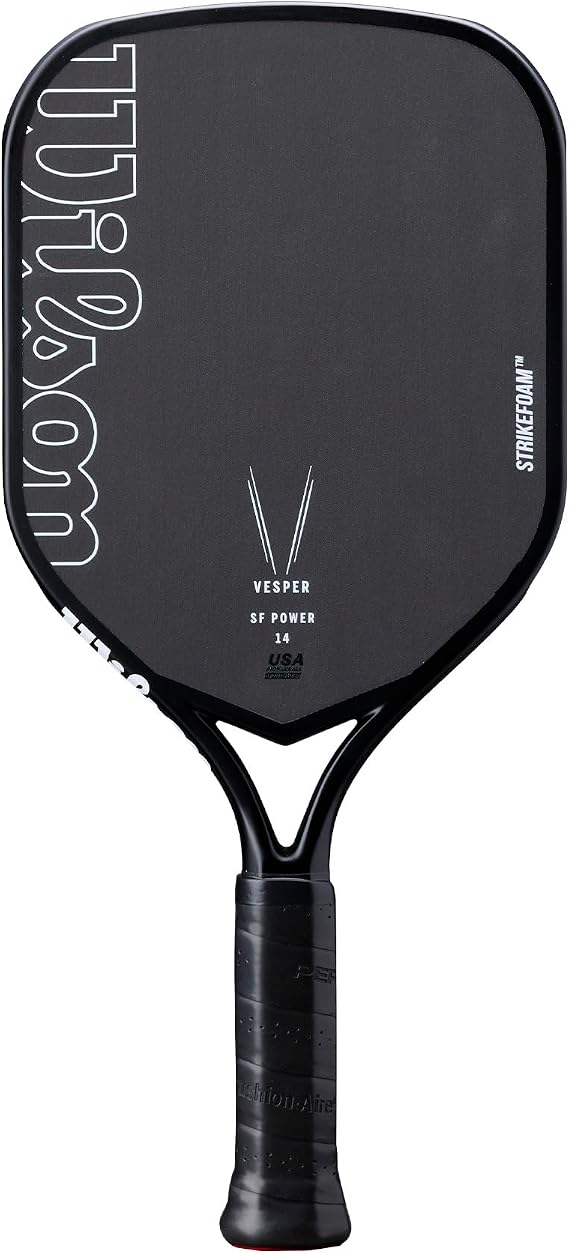Wilson Vesper Power 17 Pickleball Paddles- Black/White