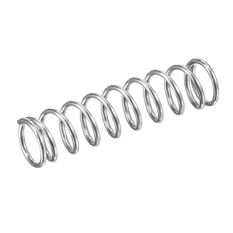 TOP-VIGOR Compression Spring, 9mm OD, 1mm Wire Size, 35mm Length, 10Pcs