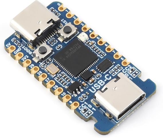 RP2350 USB C Mini Development Board, Dual-Core & Dual-Architecture RISC-V Processor, up to 150MHz Operating Frequency, Onboard PIO-USB, USB Type-C Port