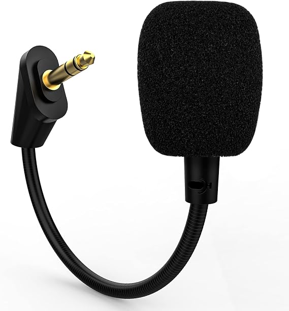 Replacement Detachable Microphone 3.5mm for HyperX Cloud Alpha & Cloud Alpha S Gaming Headset, Flexible Metal Boom Mic with Foam Wind Cover