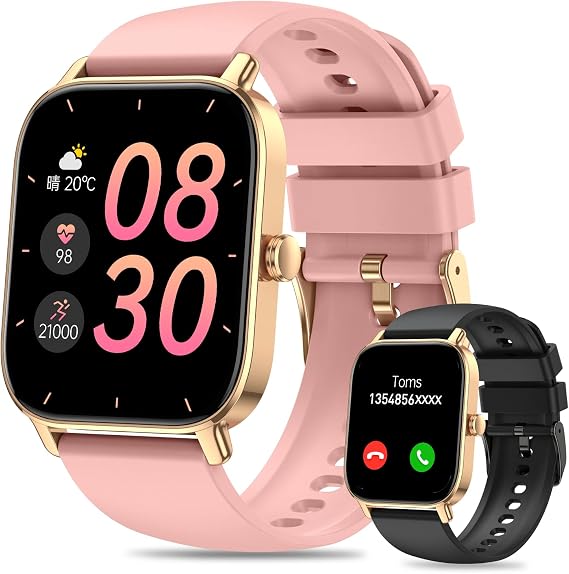 Smart Watch for Men Women Fitness: Make Answer Call Digital Mens Watches Waterproof Running Pedometer Smartwatch for Android Phone iPhone Samsung Compatible Sleep SpO2 Heart Rate Monitor Step Tracker