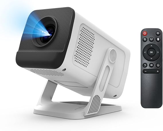 Mini Projector,Smart Projector WiFi 6 and Bluetooth,Projector Movie Home Theater,Auto Keystone,Video Projectors,Compatible with TV Stick,HDMI,USB,Laptop,iPhone,Android Smartphone