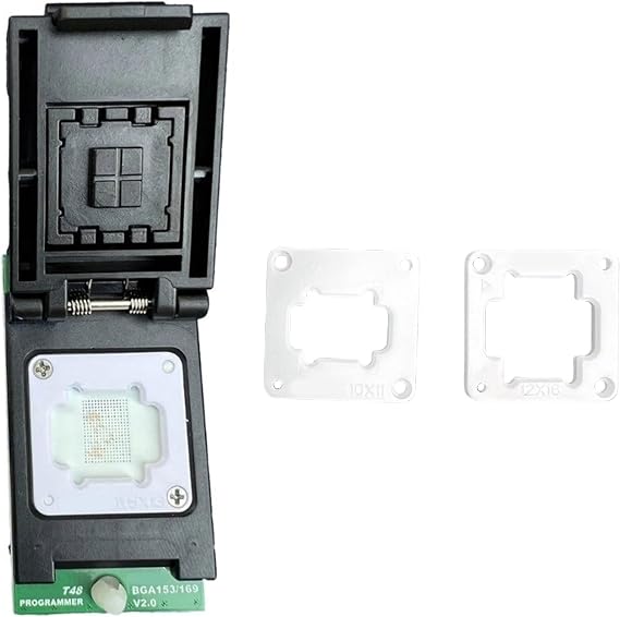 BGA153 Adapter, EMMC BGA153 BGA169 Adapter for T48 Programmer Fast Speed Chip Programming with Precise Molded Socket