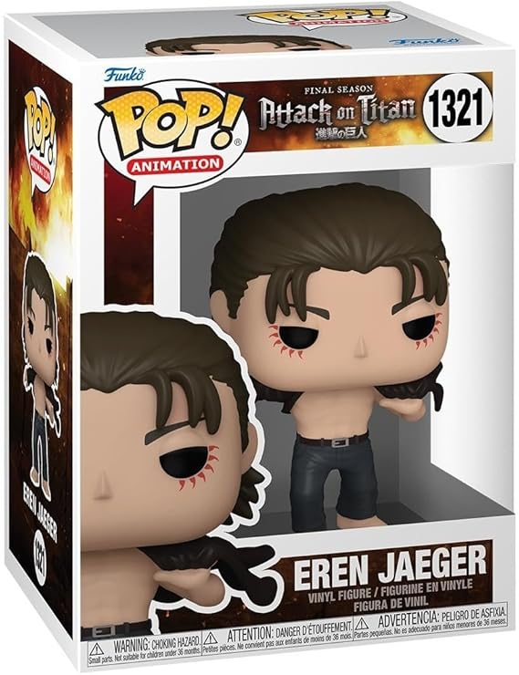 Funko POP! Animation: AoT - Eren Jaeger Jeager - Attack on Titan - Collectable Vinyl Figure - Gift Idea - Official Merchandise - Toys for Kids &amp; Adults - Anime Fans - Model Figure for Collectors