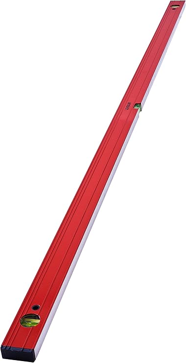 Amtech - Ribbed Spirit Level, Heavy-Duty Aluminium with 3 Vials and Milled Faces, for Walls, Decking and Framing, 180 cm / 72 in