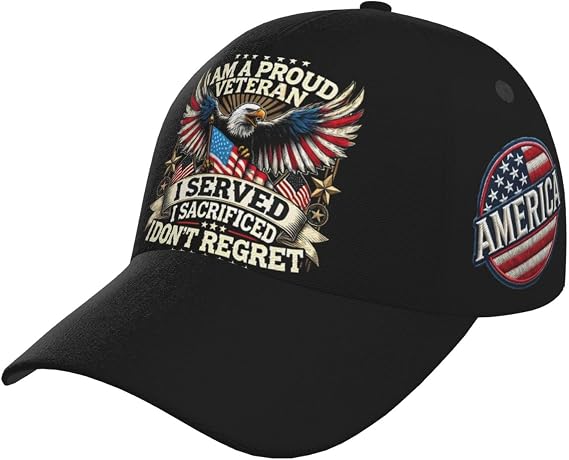 Golf Baseball Cap Trucker Proud Veteran Pride and Honor Hat for Outdoor Sports