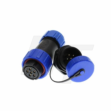 HangTon HE21 Power Industrial Waterproof IP68 Electrical Automotive Circular Connector Female Cable Plug Male Panel Mount Socket (6 pin)