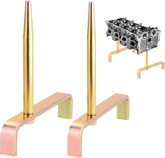 DASBET Cylinder Head Stands 2PCS Cylinder Head Stand Holder Tool | Automobile Engine Cylinder Head Bracket with Tapered Mandrels Cylinder Head Work Stand Set for Engine Maintenance and Storage