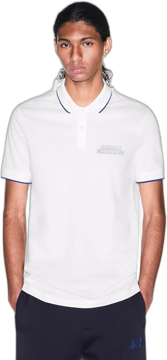 Armani Exchange Men's 3D Elevated Logo Polo