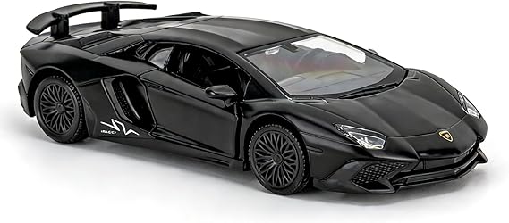 TGRCM-CZ 1/36 Scale Lamborghini Aventador LP770-4 Casting Car Model, Zinc Alloy Toy Car for Kids, Pull Back Vehicles Toy Car for Toddlers Kids Boys Girls Gift (Black)