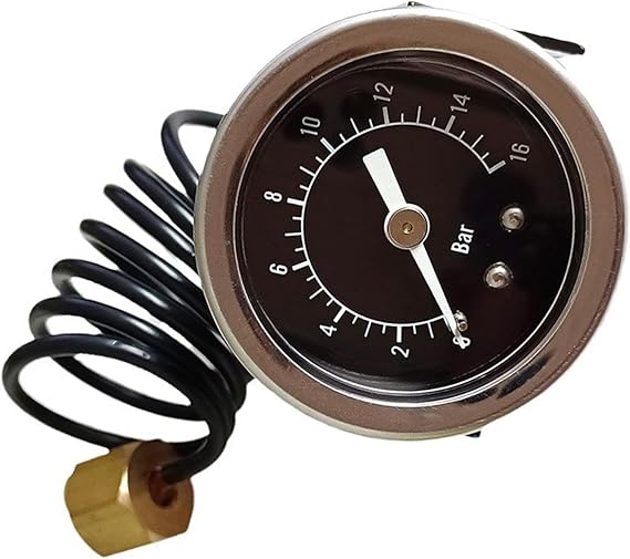 Easy Installation 16Bar Espresso Pressure Gauge Metal Texture Kitchen Appliance Part for Longevity Espresso Machine Temperature Gauge