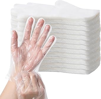 HLIN 1500 Pcs Plastic Gloves Disposable - Food Prep Gloves Disposable Transparent for Food Service, Cleaning, One Size Fits Most