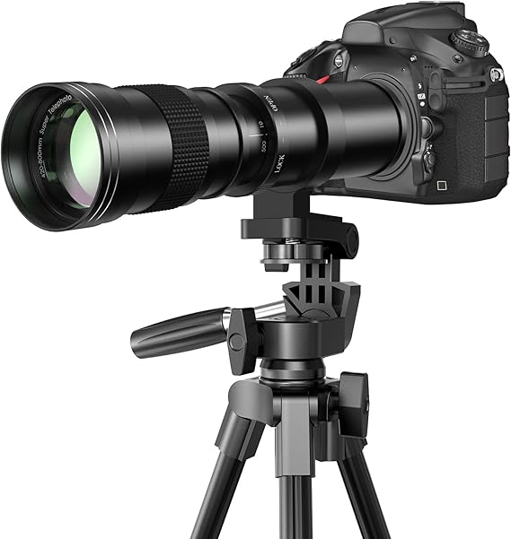 E 420-800mm F8.3 Telephoto Zoom Lens(MF)+ T-Mount for Sony a7 IV-III/ZV-E10/a7R V/a7C II/a7R IV/a7S III/a1/a9 III/a6400/a6100/a9 II/a7 II/a6000/NEX-6/NEX-5/Alpha-Manual Focus Mirrorless Cameras Lens