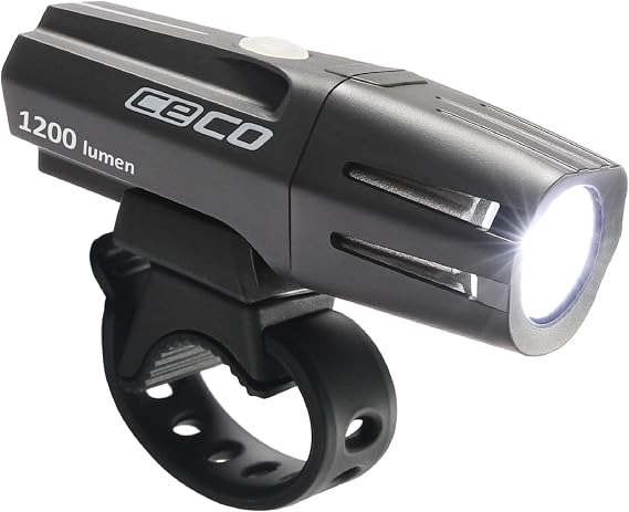 USA 1200 Lumen USB Rechargeable Bike Light Tough & Durable IP67 Waterproof & FL-1 Impact Resistant Super Bright Model F1200 Bicycle Headlight for Commuters, Road Cyclists & Mountain Bikers
