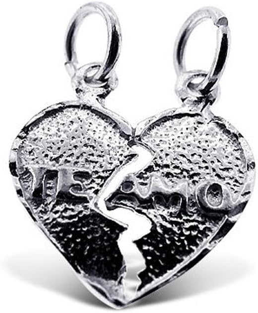 Fantom Jewelry Sterling Silver 925 Authentic Te Amo Halfed Heart. Adjustable Fit with High Quality Finish.