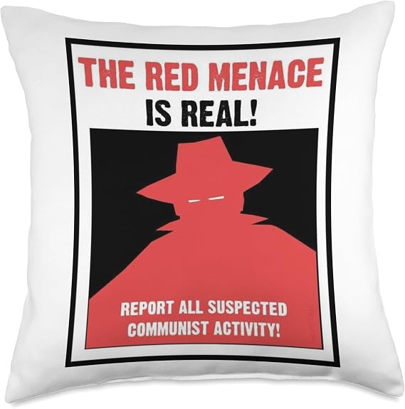 The Red Menace Anti Communist Poster Throw Pillow