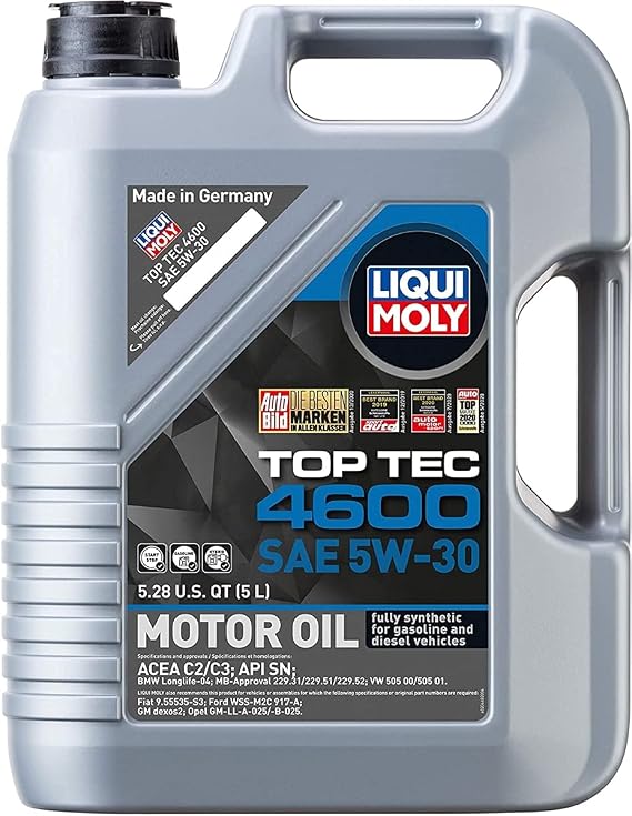 Liqui Moly Top Tec 4600 | Fully Synthetic SAE 5W-30 Motor Oil | 5 Liter | SKU: 20448