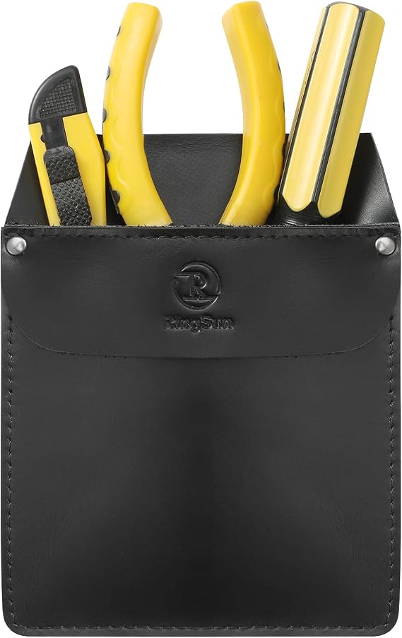 Genuine Leather Pocket Protector for Men, Durable Tool Pouch, Jeans Shirts Protector for Tools Pens