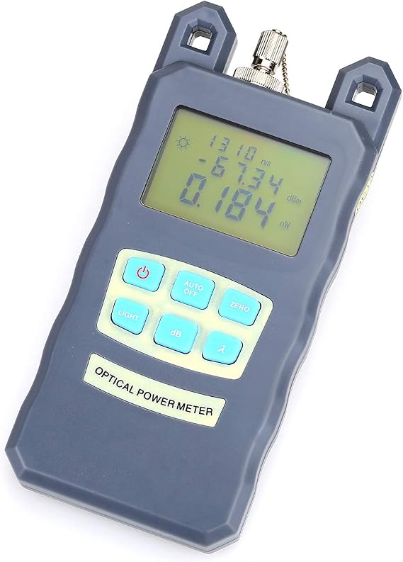 Portable Handheld Adjustable Optical Power Meter -70~+10 Cable Tester with FC SC Interfaces and Display Wavelength Range in 850~1625 for CATV Test and Telecommunication