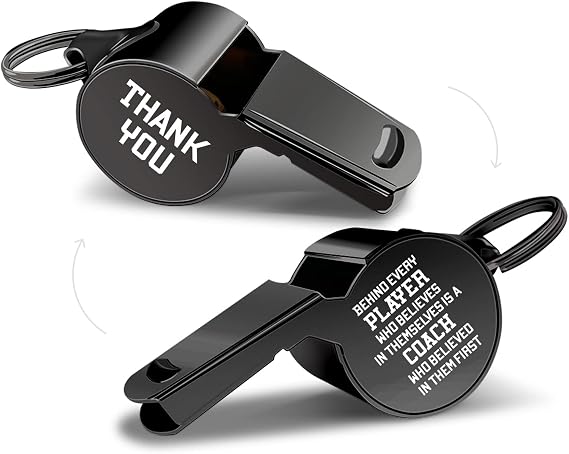 Whistle for Coaches Whistles, Thanks Coach Gifts for Men Teacher Lanyard | Coach Referee & Umpire Gear Gifts, Thanks Gift Personalized Thank You Coach Gift, Referee Whistle Emergency