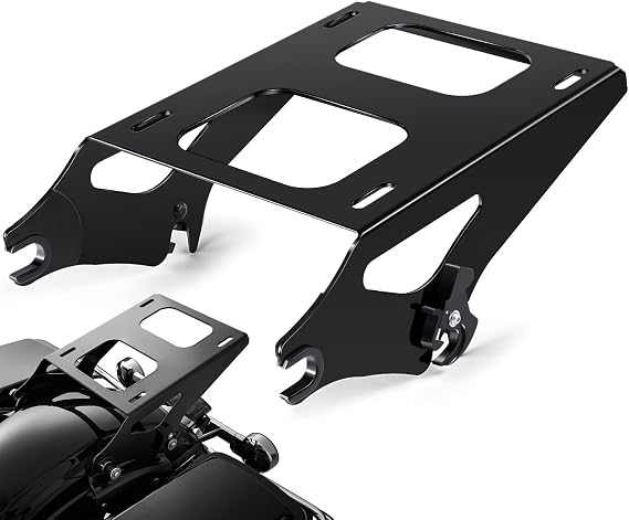 PBYMT Tour Pack Mount Thicker Tour Pack Bracket Detachable Luggage Rack Fits for Harley Davidson Touring Street Glide Road King Electra Glide 2014-2025,Black